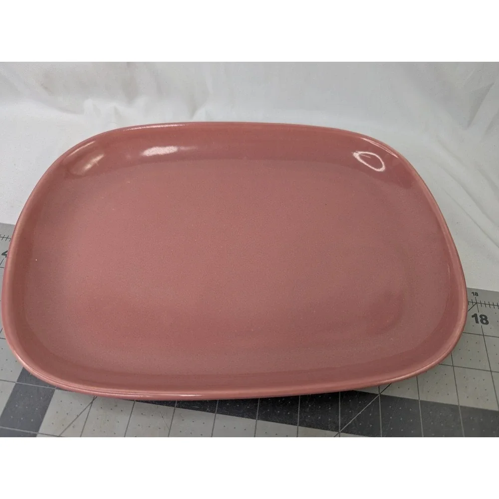 Bauer Los Angeles Ceramic Pink Platter Tray‎ 12 Inch READ